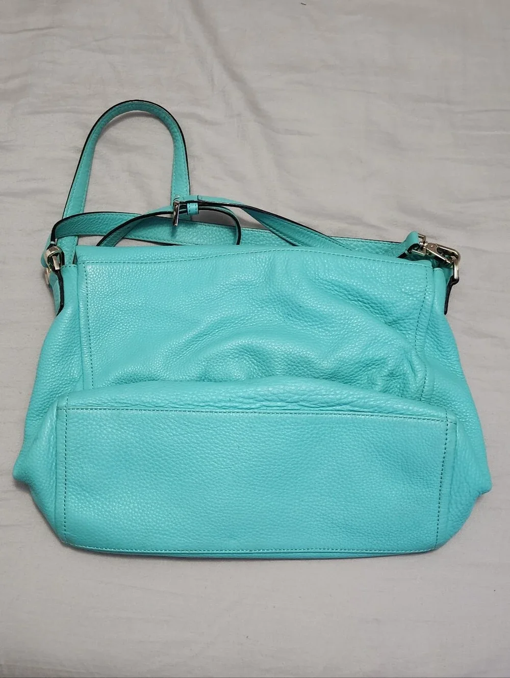 Kate Spade Turquoise Leather Fold-Over Crossbody Bag